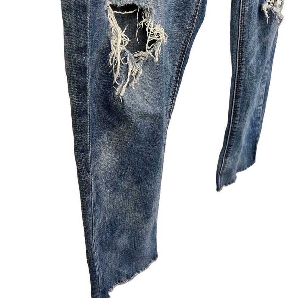 American Eagle Tomgirl Tom Girl Womens Distressed Mid Rise Stretch Jeans sz 14 - Picture 2 of 16